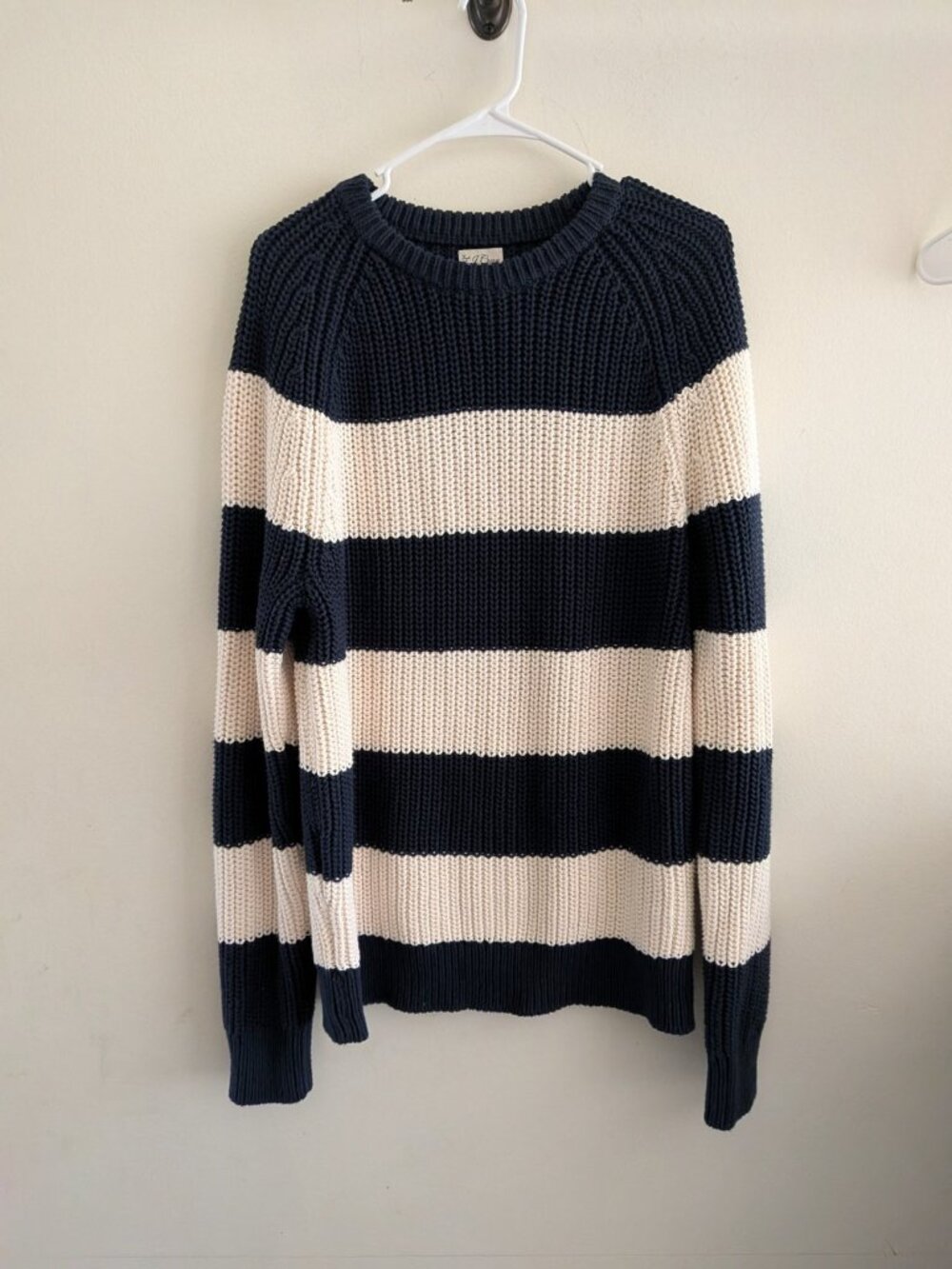 J. Crew Nautical Cable-knit Crewneck Sweater Women's Small/Med Fischerman